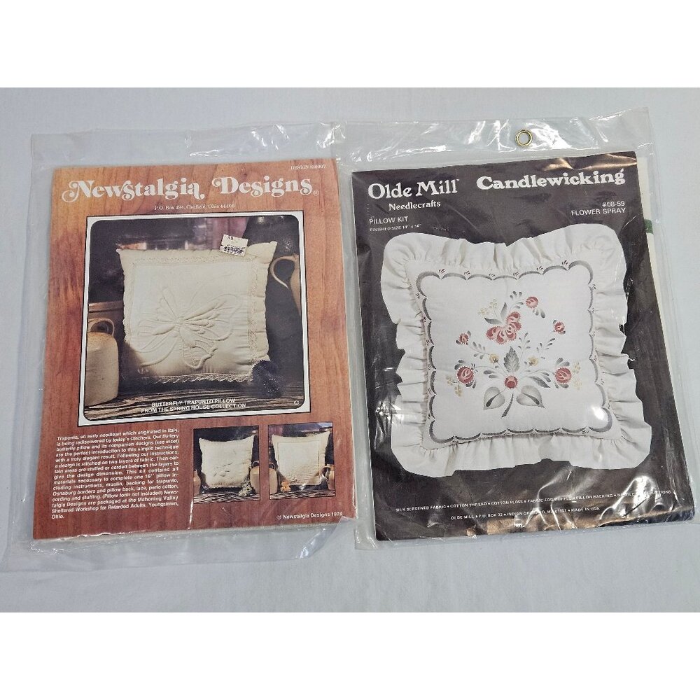 Pillow Kits by Newstalgia Designs & Olde Mill Needlecrafts